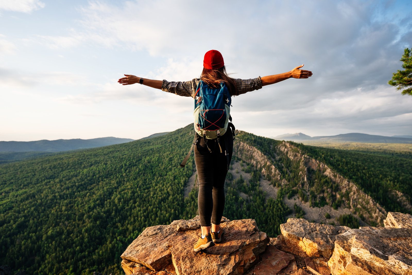 Traveler enjoying a view